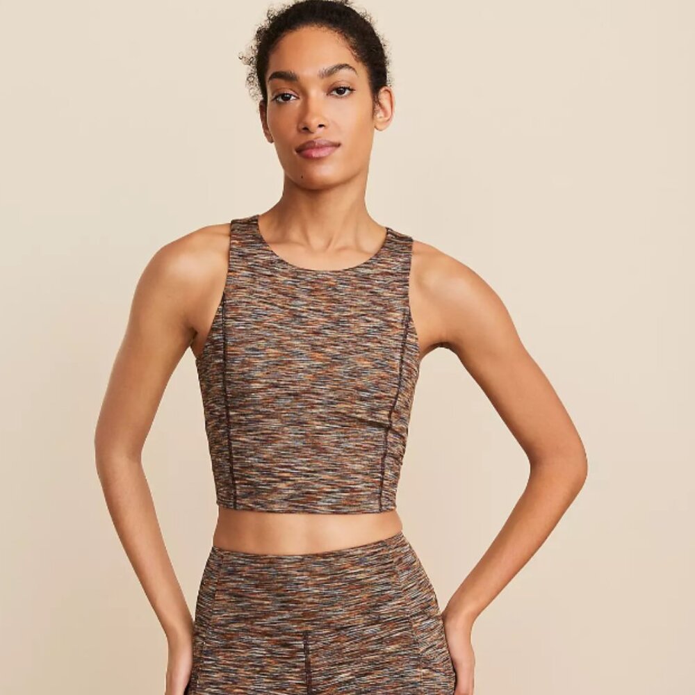 LOFT Lou & Grey Spacedye Softsculpt Racerback Bralette NWT in Brown Small